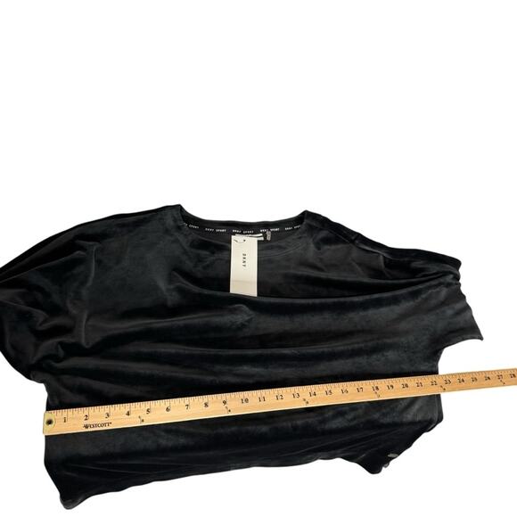 Dkny Womens Velour Kimono Sleeve Basic Top Black Size‎ Medium New - Picture 5 of 9